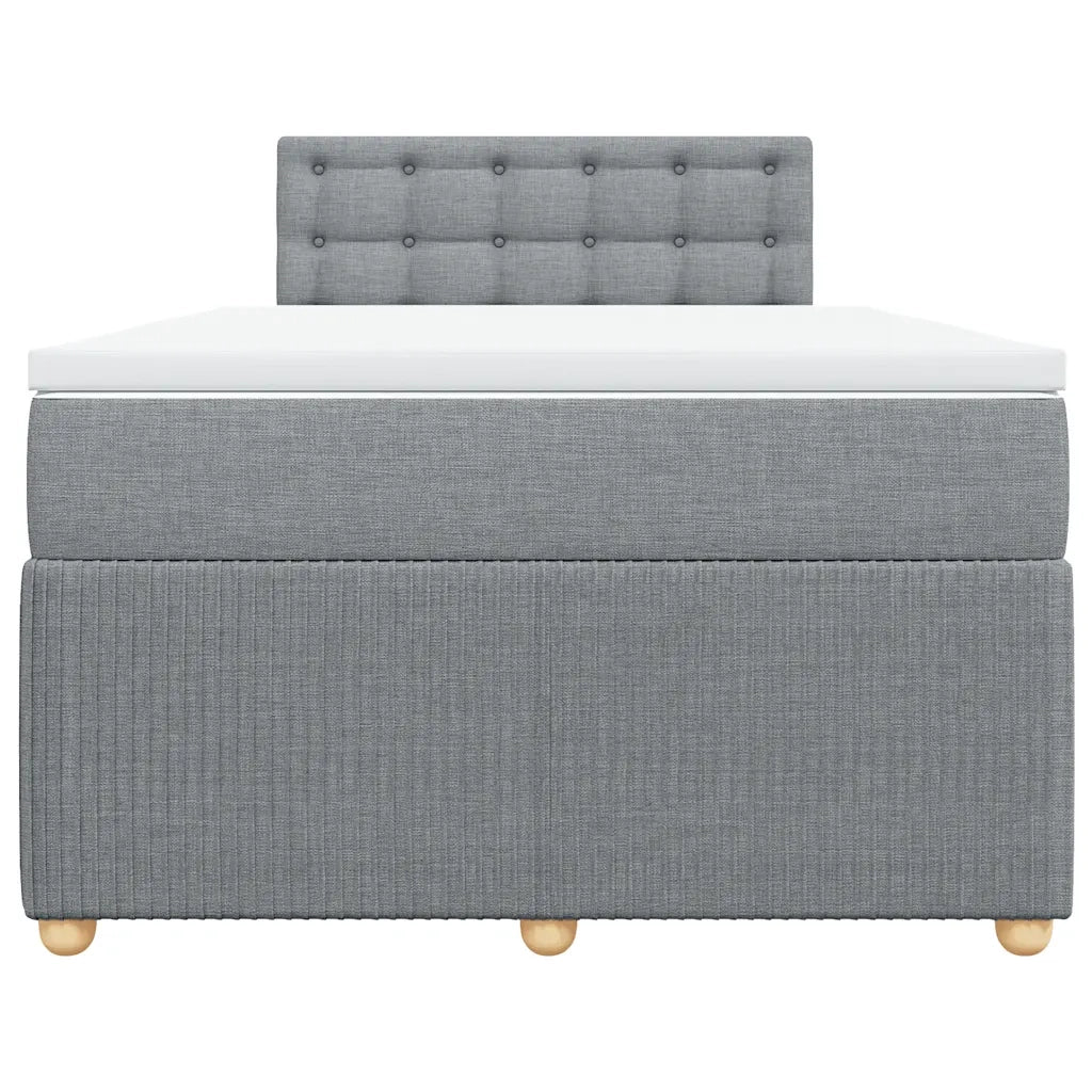 Giroletto a Molle con Materasso Grigio Chiaro 120x190cm Tessuto 3287409