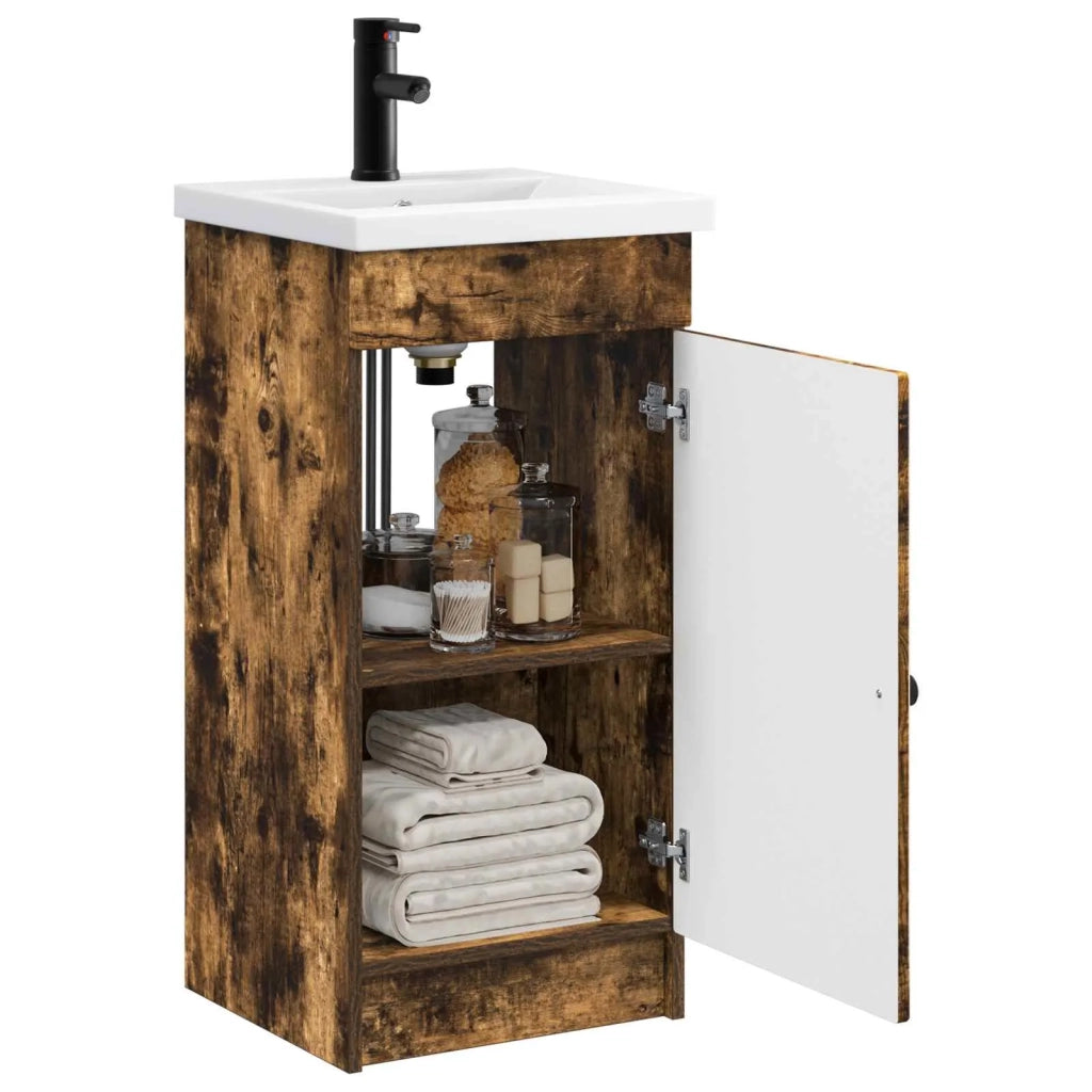 Mobile da bagno con lavabo Rovere Fumo 42 x 40 x 84,5 cm 890029