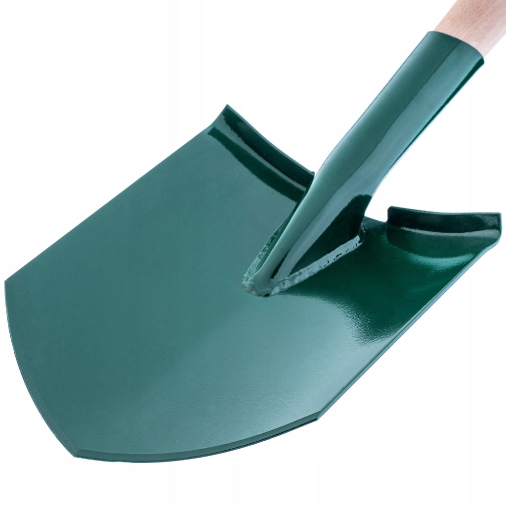 KADAX Pala da giardino in metallo affilato con manico in legno, robusta, 116 cm
