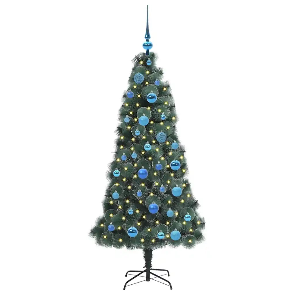 Albero di Natale artificiale preilluminato-Albero Natalizio con set di palline 928909