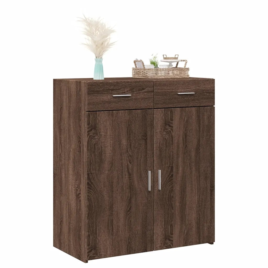 Credenza-Buffet-Armadio da cucina Rovere Marrone 80x42,5x93 cm in Legno Multistrato 112285