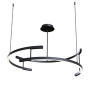Maytoni Lampadario moderno Line 1 luce LED integrato nero alluminio diffusore acrilico
