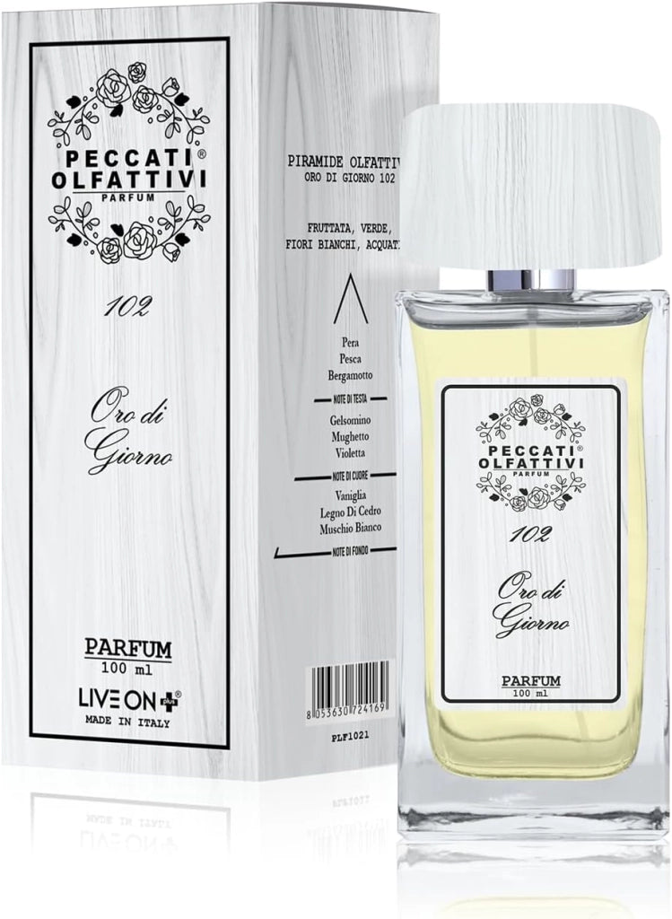 Peccati Olfattivi N.102 Profumo Donna 100 ml – Parfum 30% Essenza Pura, Profumo Equivalente Femminile Intenso e Persistente