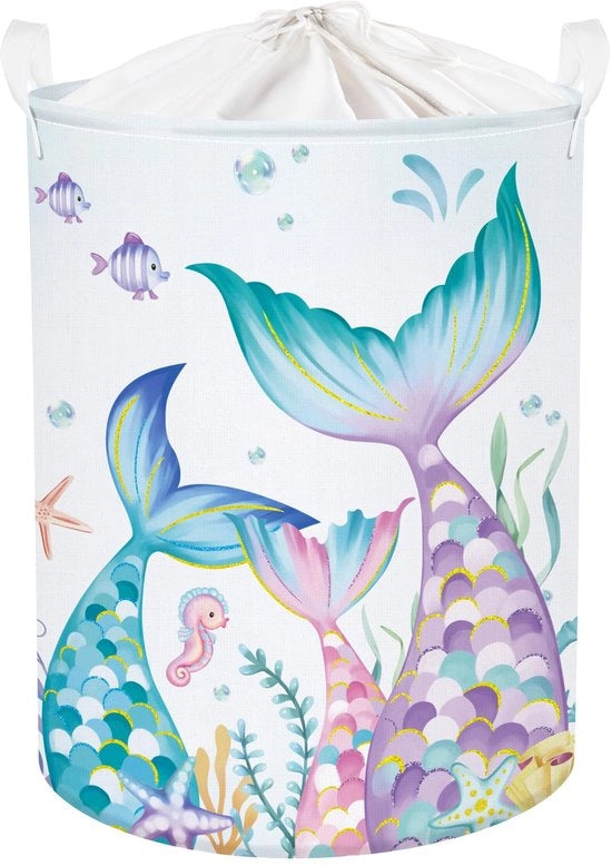 Tale di Sirena per Bambina, Cassetta di Stoccaggio Opportuna per Ragazze, Grande, Colorata, 63L