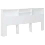 Testiera con Contenitore-Testata del letto Bianco 220x19x103,5 cm