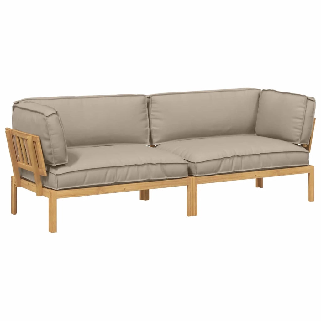 Set di divani con cuscino 2 pcs Talpa Legno di Acacia Massello 3418359