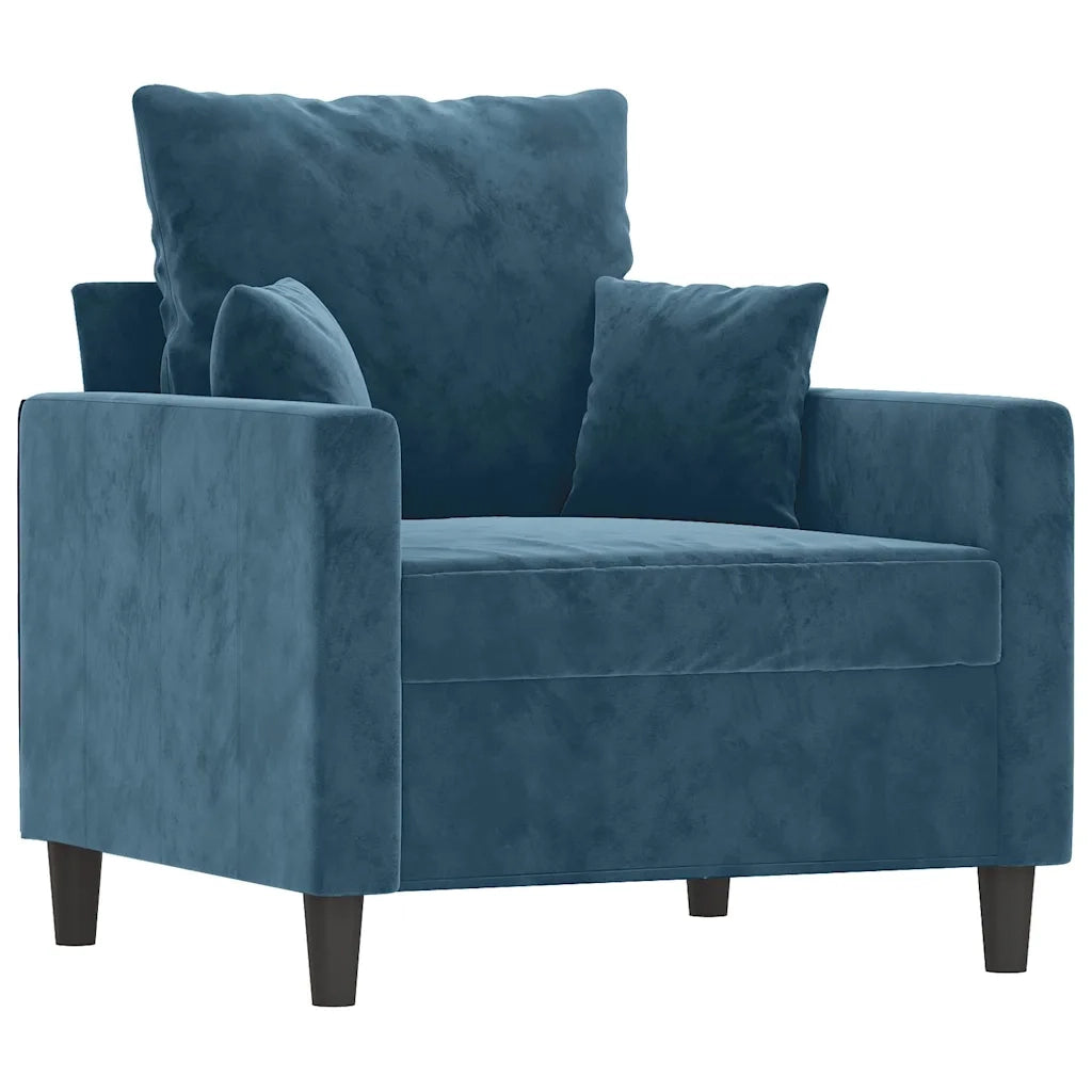 Divano Sedia-Poltrona Blu 60 cm Velluto 255603