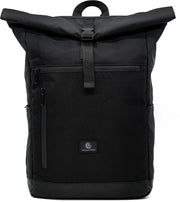 Borsa Rolltop per Uomo e Donna Nero Impermeabile con Tasca per Laptop 17" per Università Lavoro Viaggi per Bicicletta Borsa da 30l