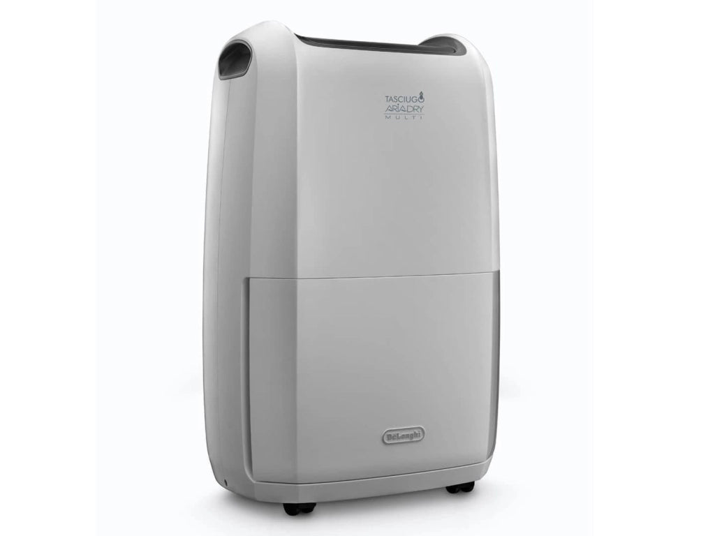 De'Longhi DDSX225 Tasciugo AriaDry Multi Deumidificatore 25 L-giorno 90 m³ Filtro Bio Silver Funzione Laundry Antigelo 44 dB colore Grigio