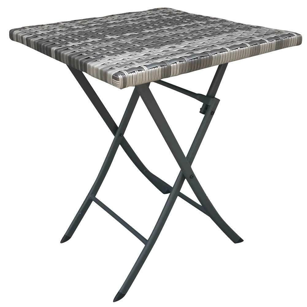 Set Pieghevole Tavole e Sedie Arredo Giardino Simil rattan x Esterno Polyrattan