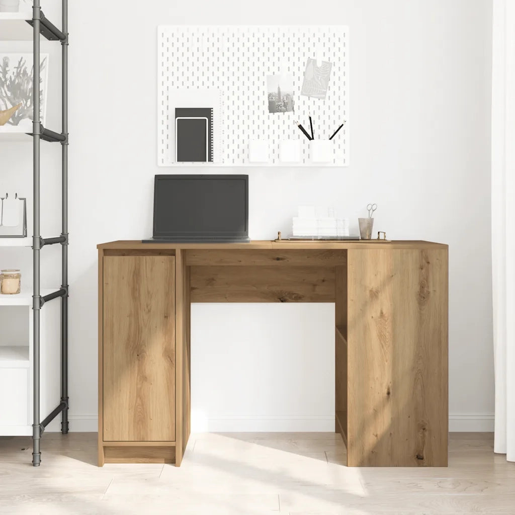 Scrivania Rovere Artigianale 120x42x76 cm in Legno Multistrato