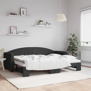 Divano Letto con Letto Estraibile Nero 80x200 Tessuto 3197185