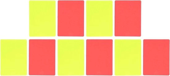 Carte di ammonimento e espulsione del giudice di gara - 5 pezzi - Carte rosse e gialle - Avvisi e cartelle di squalifica per il calcio - Articoli sportivi