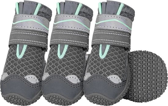 Scarpe per cani respiranti - protezione piede cane - regolazione doppia - lavabile - antiscivolo - strisce riflettenti - comode - scarpe per cani