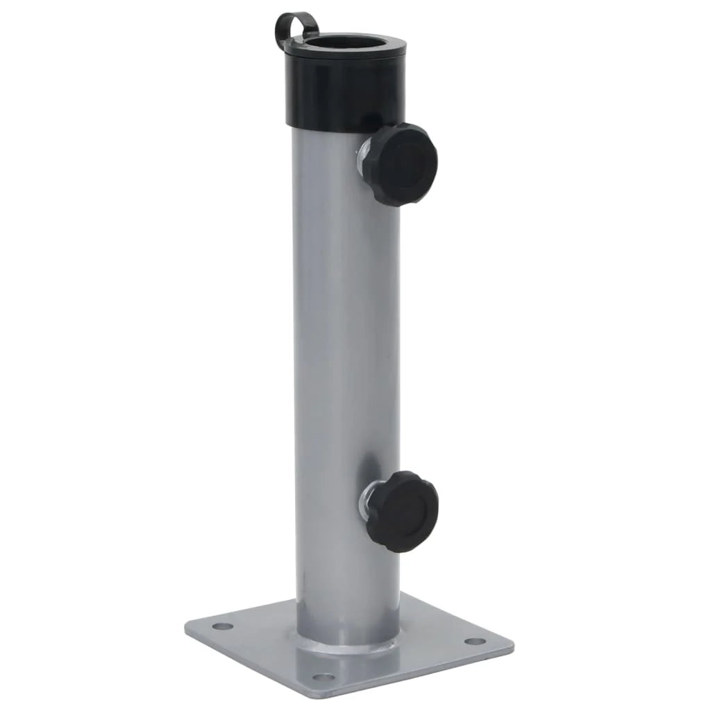 Base per ombrellone compatta facile da installare 12,5 x 12,5 x 30,5 cm acciaio argentato 02_0056363