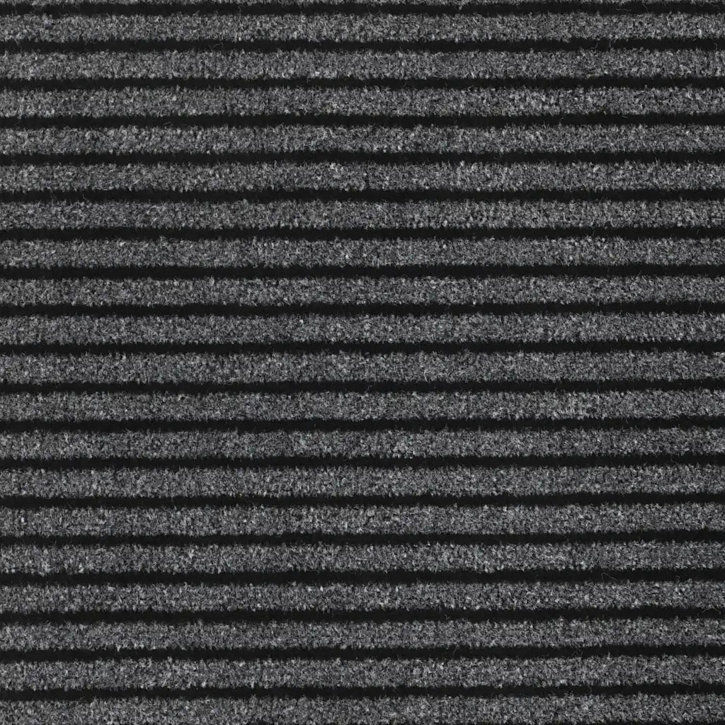 Zerbino a Strisce Nere e Grigie 90x120 cm