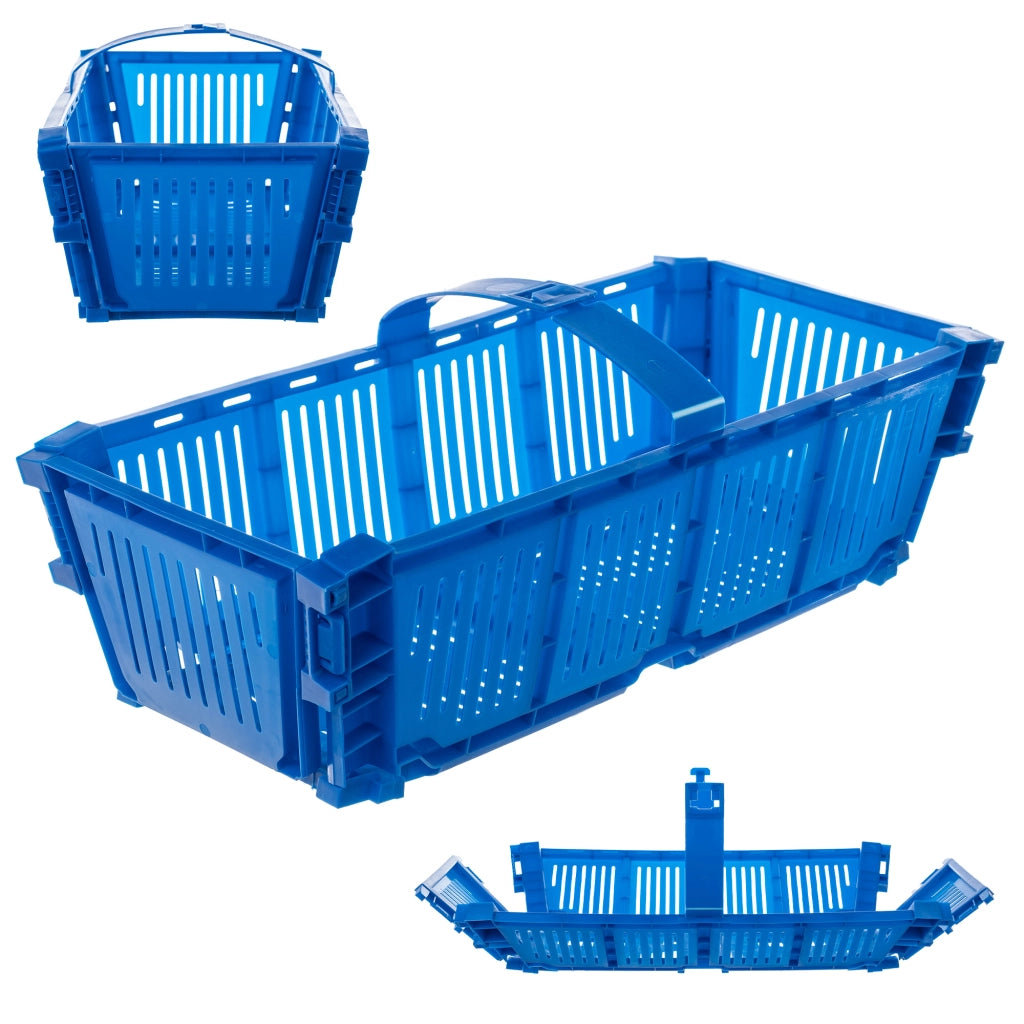 Cesto pieghevole KADAX per frutta e fragole, in plastica, 2 kg