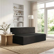Divano Letto Pieghevole Nero 152 x 86,5 x 60 cm Tessuto