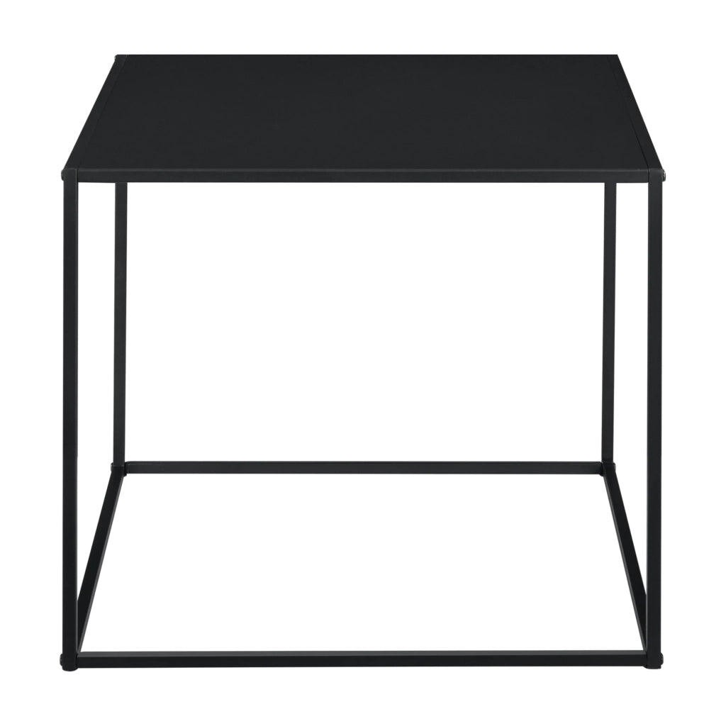 Tavolo consolle in metallo 50 x 55 x 55 cm nero opaco 03_0008563