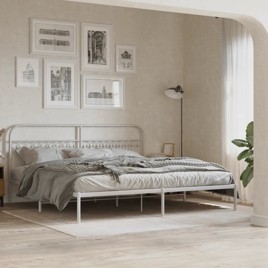 Testiera di Ricambio in Metallo Bianco 193 cm 376686