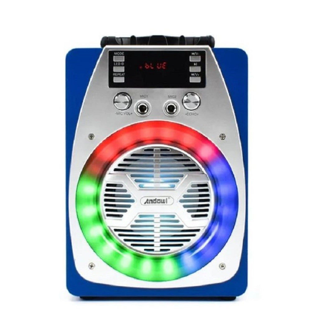 Trade Shop - Speaker Portatile Karaoke Altoparlante Bluetooth Wireless Microfono Led Q-yx606 -
