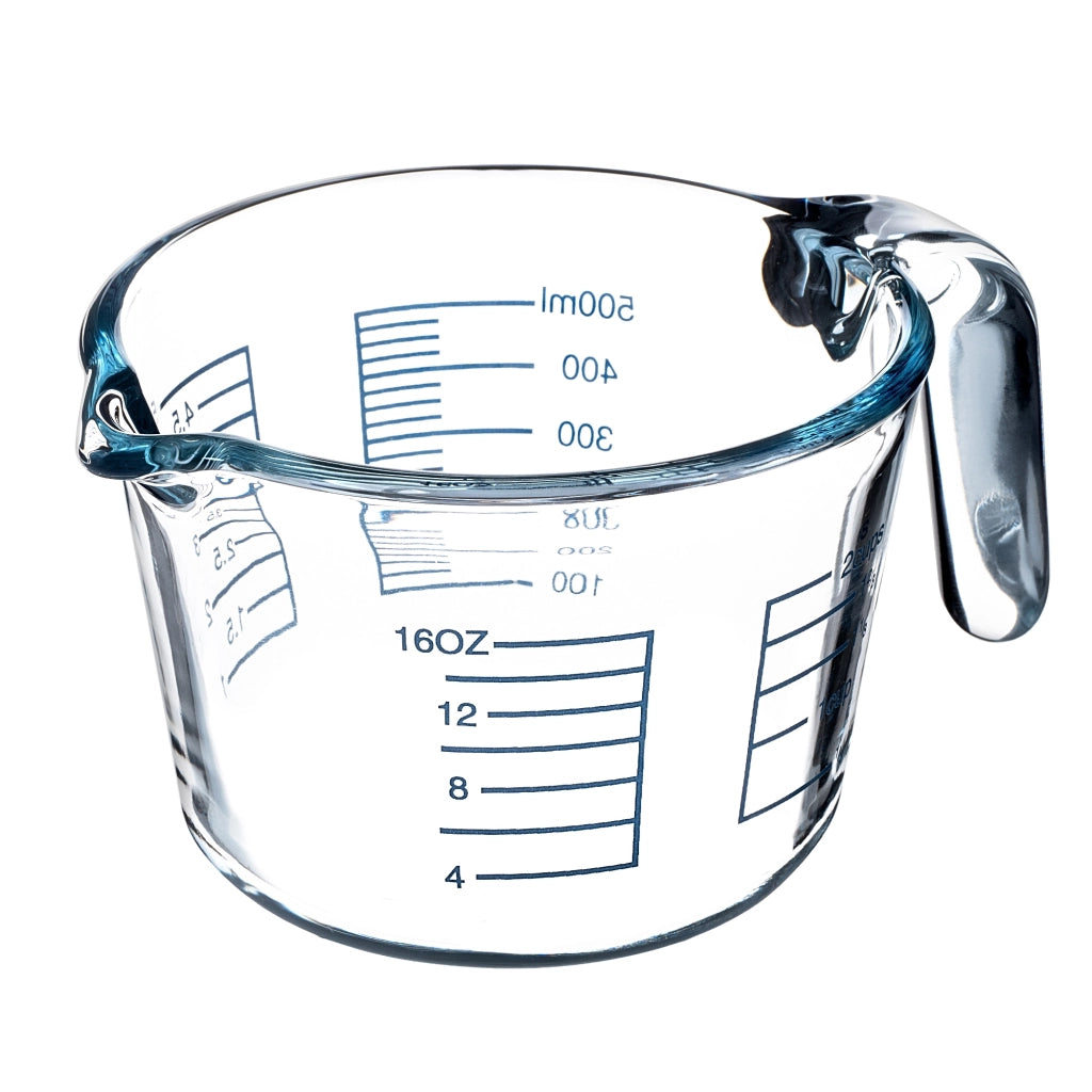 KADAX Brocca graduata da cucina da 0,5 l con scala graduata e contenitore in vetro