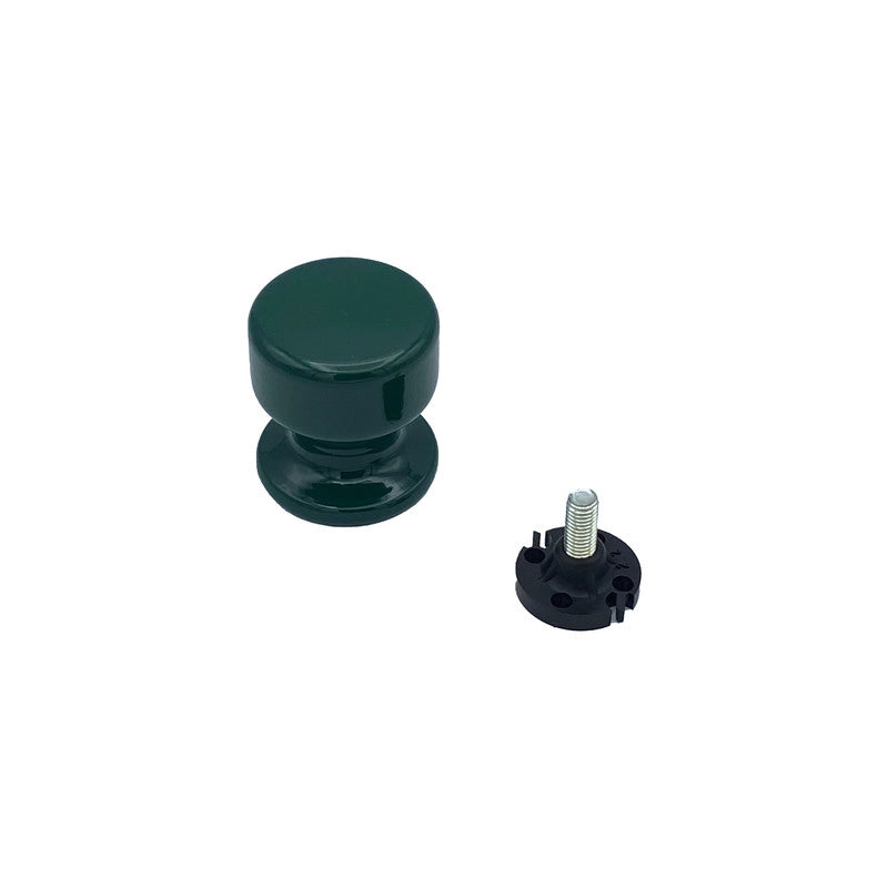 Pomolo fisso per porta SAGUATTI 875/50SB in alluminio verde lucido