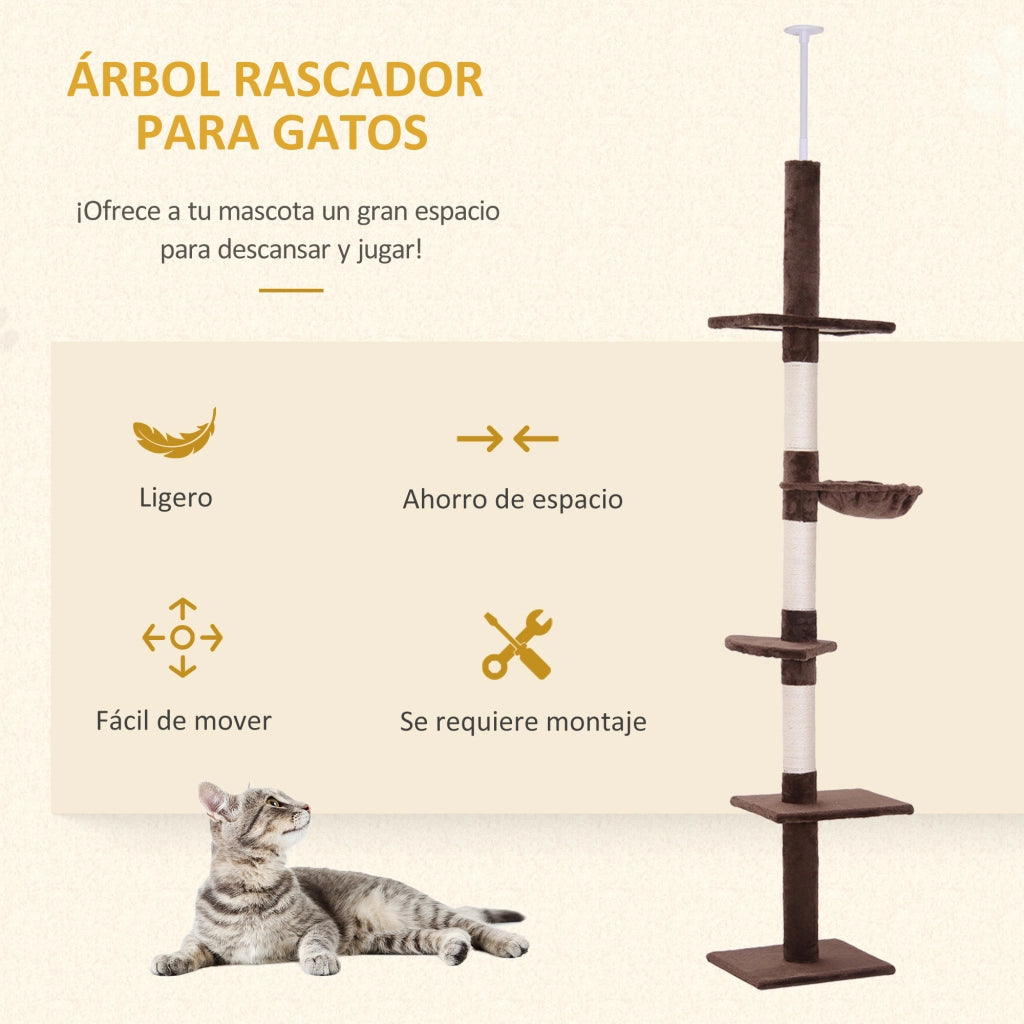 Albero per gatti ¨C zephmum ¨C 230-260 cm marrone sisal
