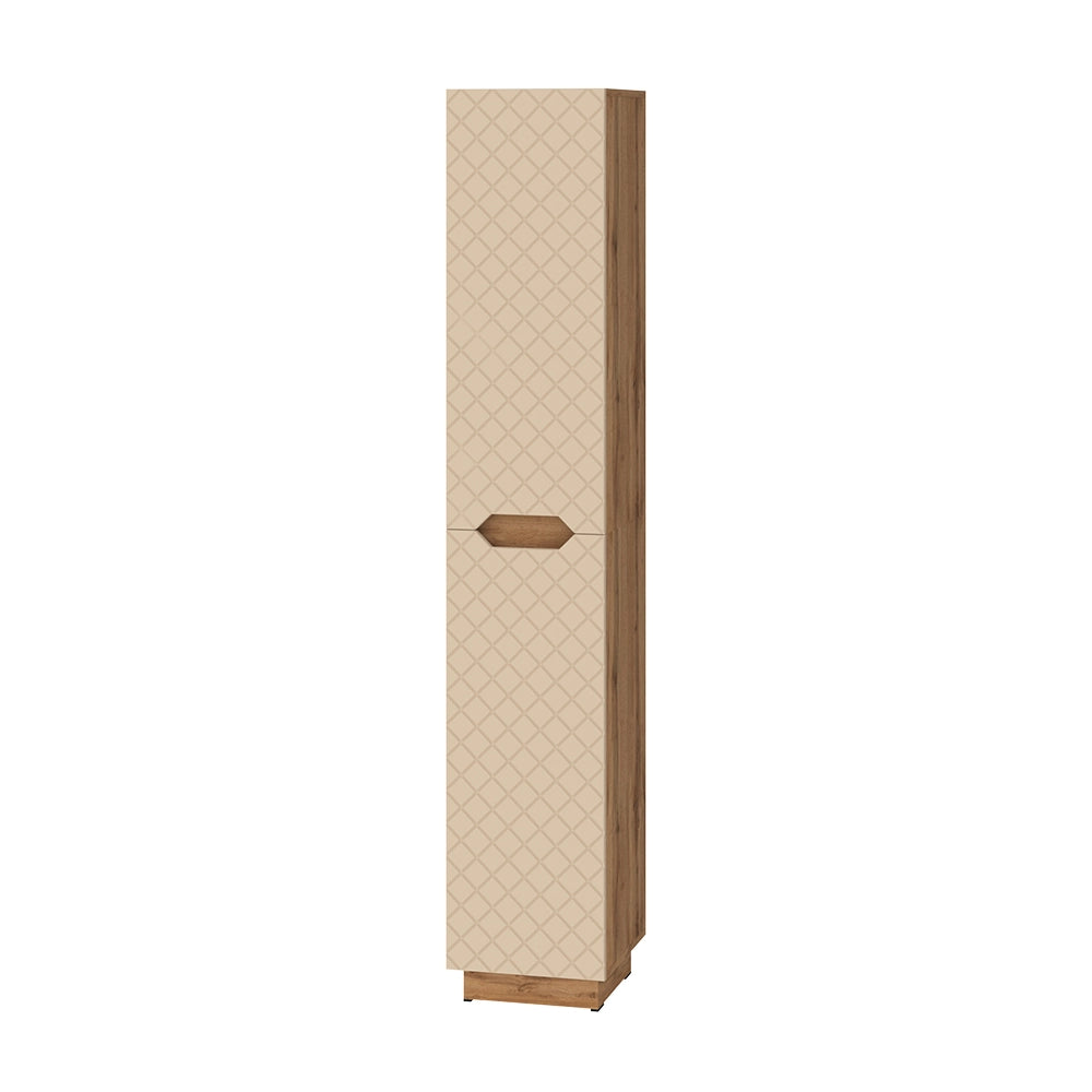 Vicco Armadio per il bagno Rovere/cashmere con struttura in piastrelle 33 x 186 cm con 2 porte