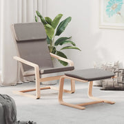 Divano Sedia-Poltrona Relax con Poggiapiedi Tortora in Tessuto 447602
