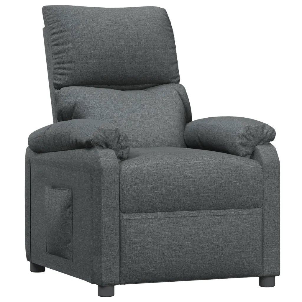 Poltrona Reclinabile in Tessuto Grigio Scuro 344904