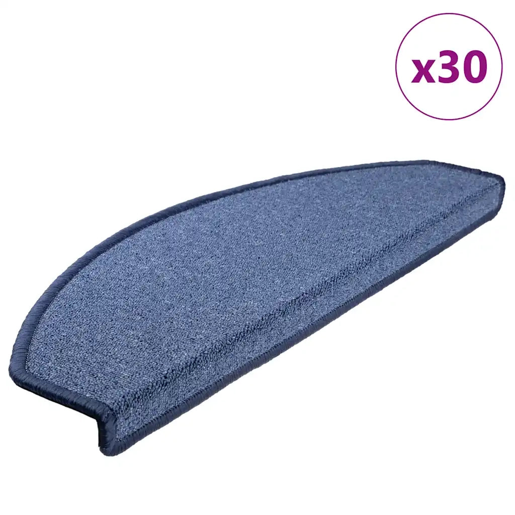 Tappetini per scale 30 pz 65x24x4 cm Blu Semicircolari Grandi 3365756