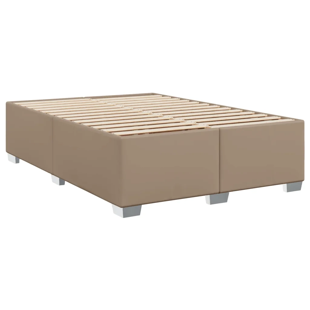 Giroletto a Molle con Materasso Cappuccino 160x200cm Similpelle