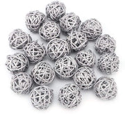 Palline di Rotano - 20 pezzi - Boccioli decorativi - Farciture di vaso - Decorazioni per matrimoni e Natale - Rotano di alta qualità - Diametro 3 cm - Palline decorative