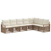 Set Divano da Giardino 7 pcs Beige polyrattan 3435723
