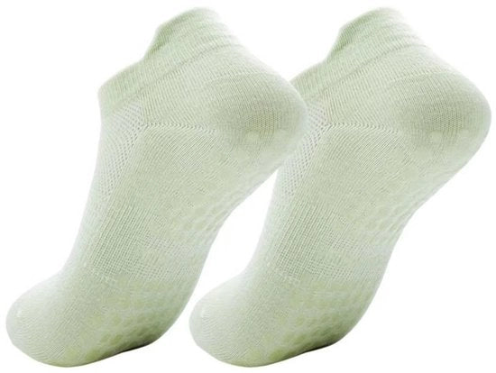 5 paia di calze antiscivolo per donne - calze antiscivolo per Pilates yoga - calze antiscivolo con punti per allenamento indoor - calze in mesh respiranti per donne - adatti per fitness, balletto, danza, yoga e allenamenti a casa