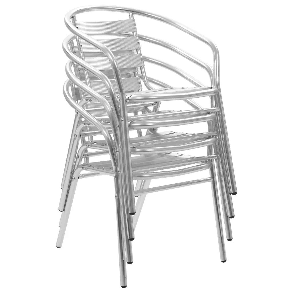 Set da Pranzo da Giardino 5 pz in Alluminio Argento 48720