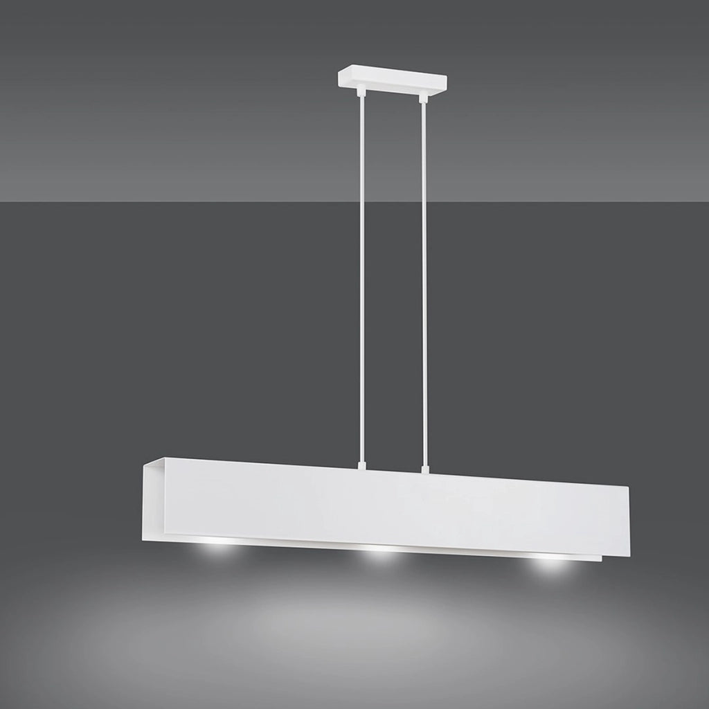 Lampada a sospensione GENTOR in acciaio bianco opaco