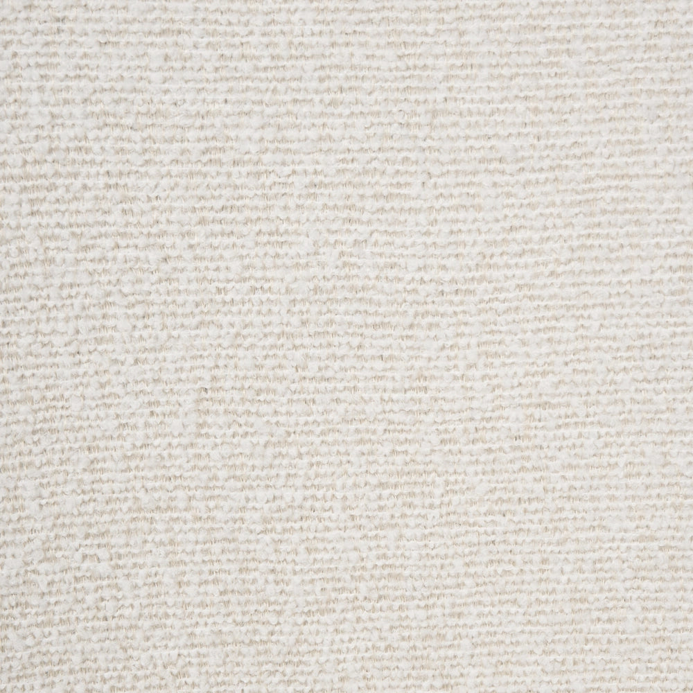 Set di 2 sedie girevoli Boucle per sala da pranzo Rivestimento in tessuto bianco sporco Base con gambe in legno girevoli in metallo
