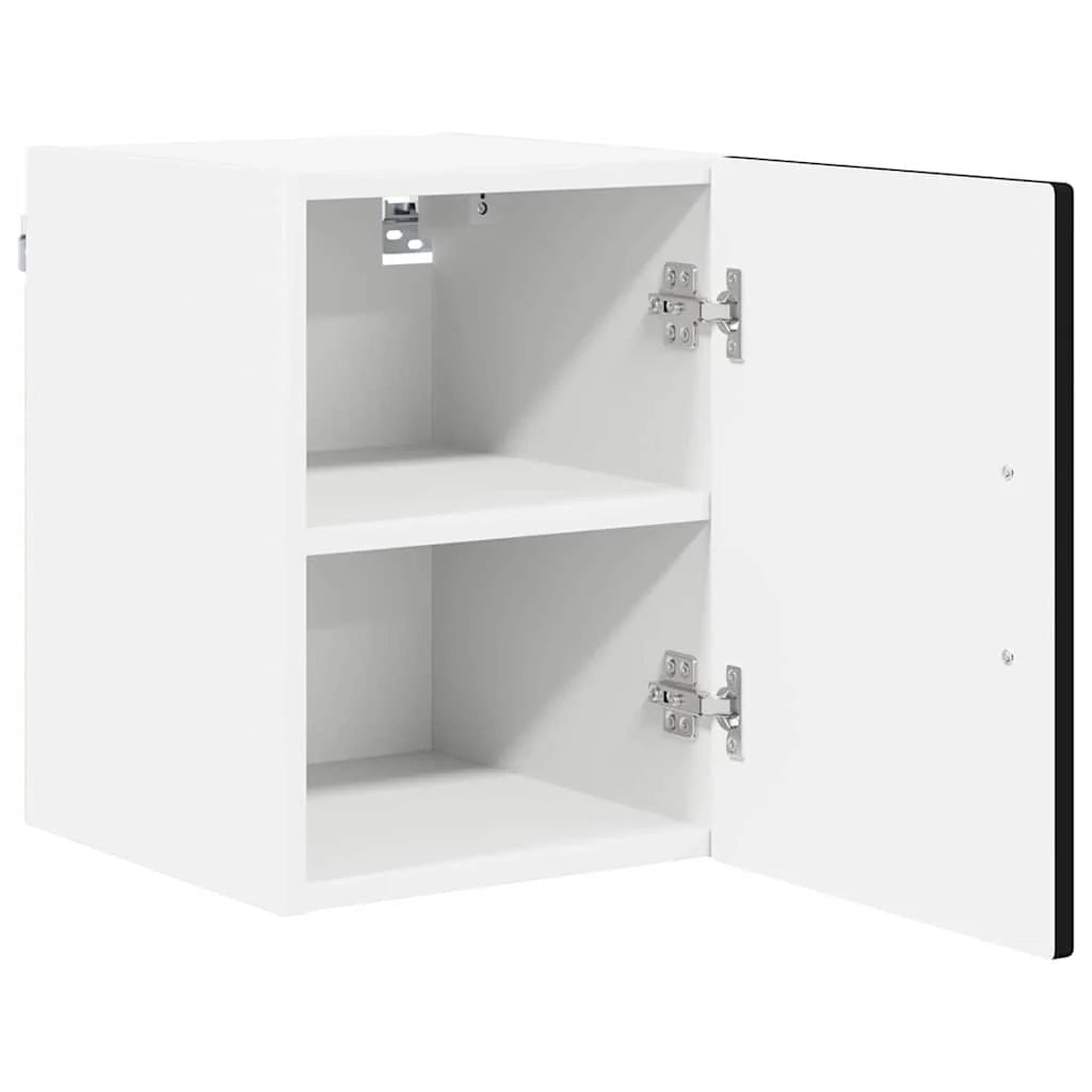 Set di 2 pensili da cucina moderni 30 x 31 x 40 cm pratici per riporre oggetti stile contemporaneo legno composito nero 02_0053886