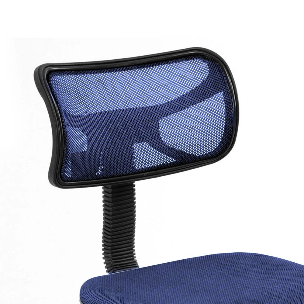 Sedia Girevole Cameretta Ufficio 5 Ruote Scrivania Schienale Traspirante Blu