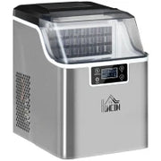 Macchina Ghiaccio 20kg in 24 Ore, 24 Cubetti in 14-18 Minuti con Dimensione Regolabile, Serbatoio 3.2L e Sistema Autopulente, Argento