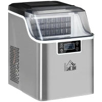 Macchina Ghiaccio 20kg in 24 Ore, 24 Cubetti in 14-18 Minuti con Dimensione Regolabile, Serbatoio 3.2L e Sistema Autopulente, Argento
