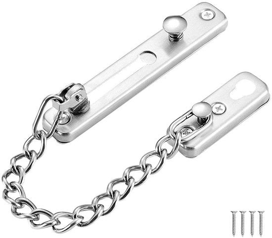 Catena di sicurezza anti-furto in acciaio inossidabile - protezione affidabile - 1 pezzo - argento - acciaio inossidabile - 38 cm