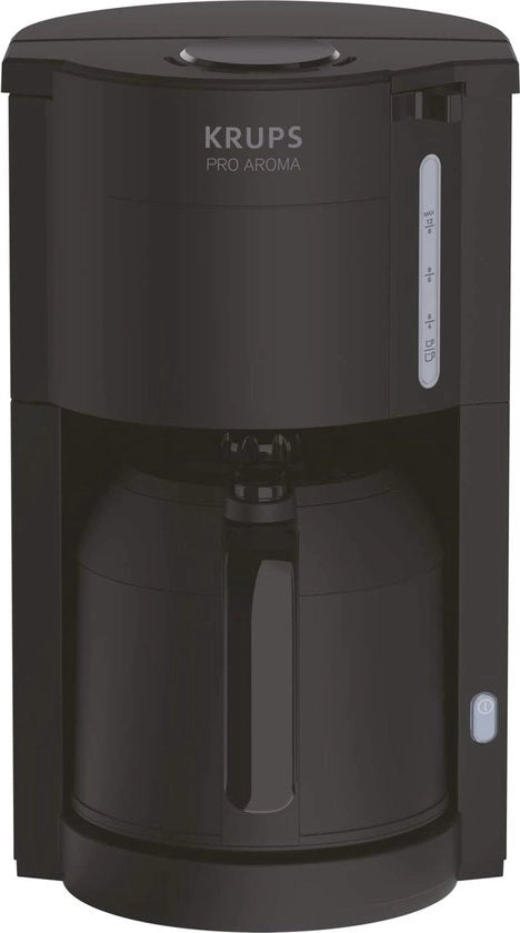 Macchina per filtrare il caffè con flacone termico - 1 Litro, 10-15 tazze - Nero