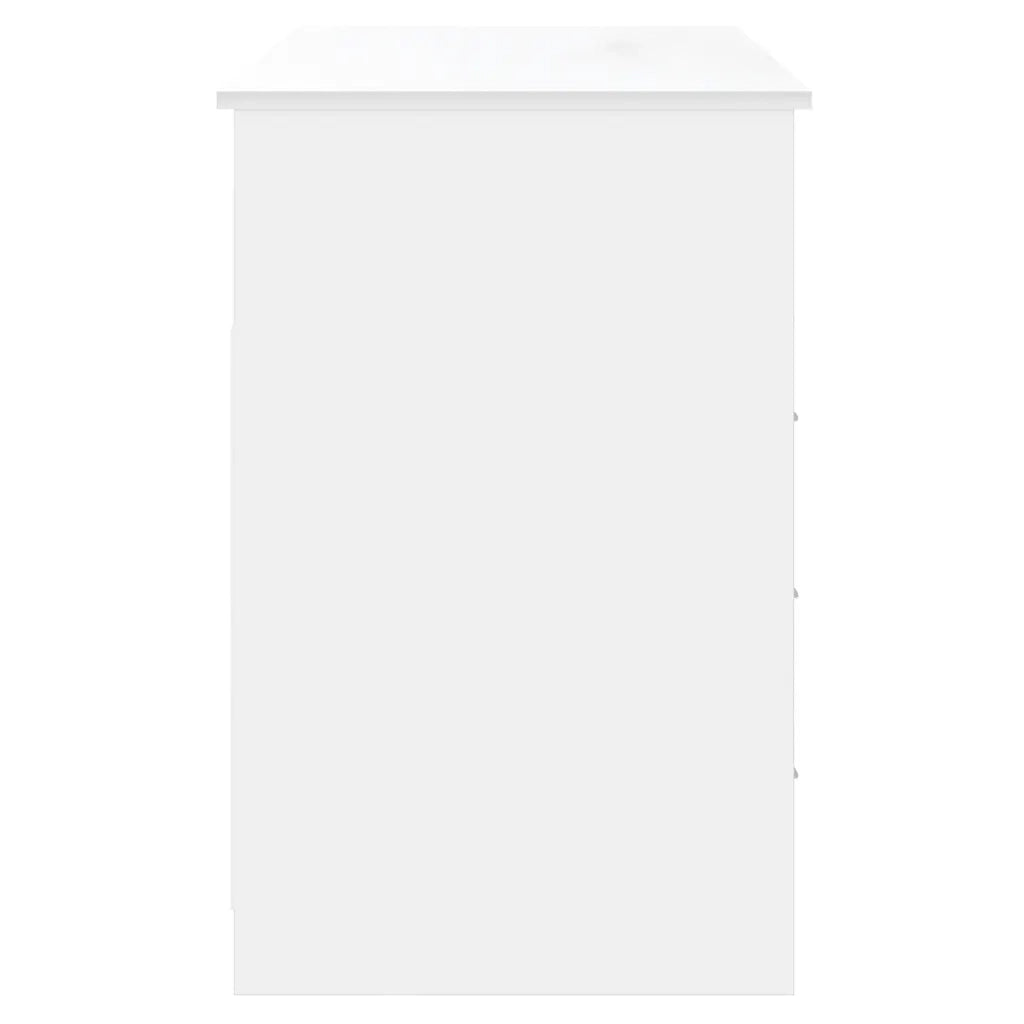 Scrivania con Cassetti Bianca 102x50x76 cm in Legno Multistrato cod mxl 76578