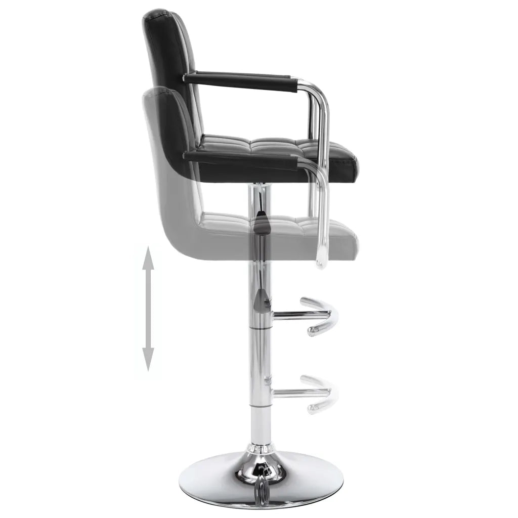 Sgabelli da Bar 2 pz Neri in Similpelle cod mxl 54941