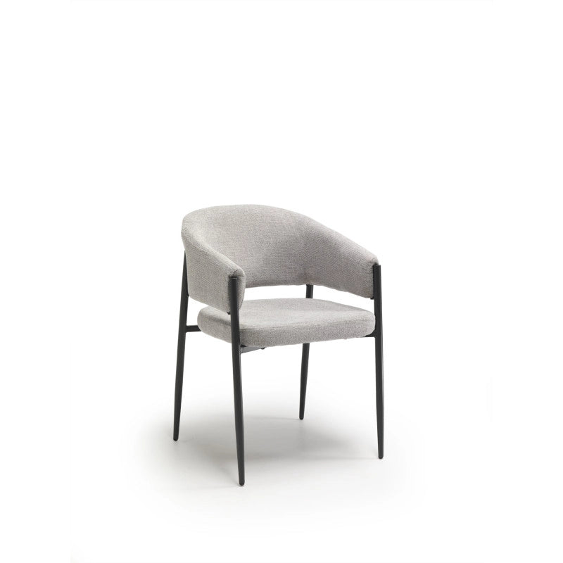Sedia in tessuto easy-clean Gambe in metallo verniciato Maya 59.5cm X 54cm H 78.5cm Stones