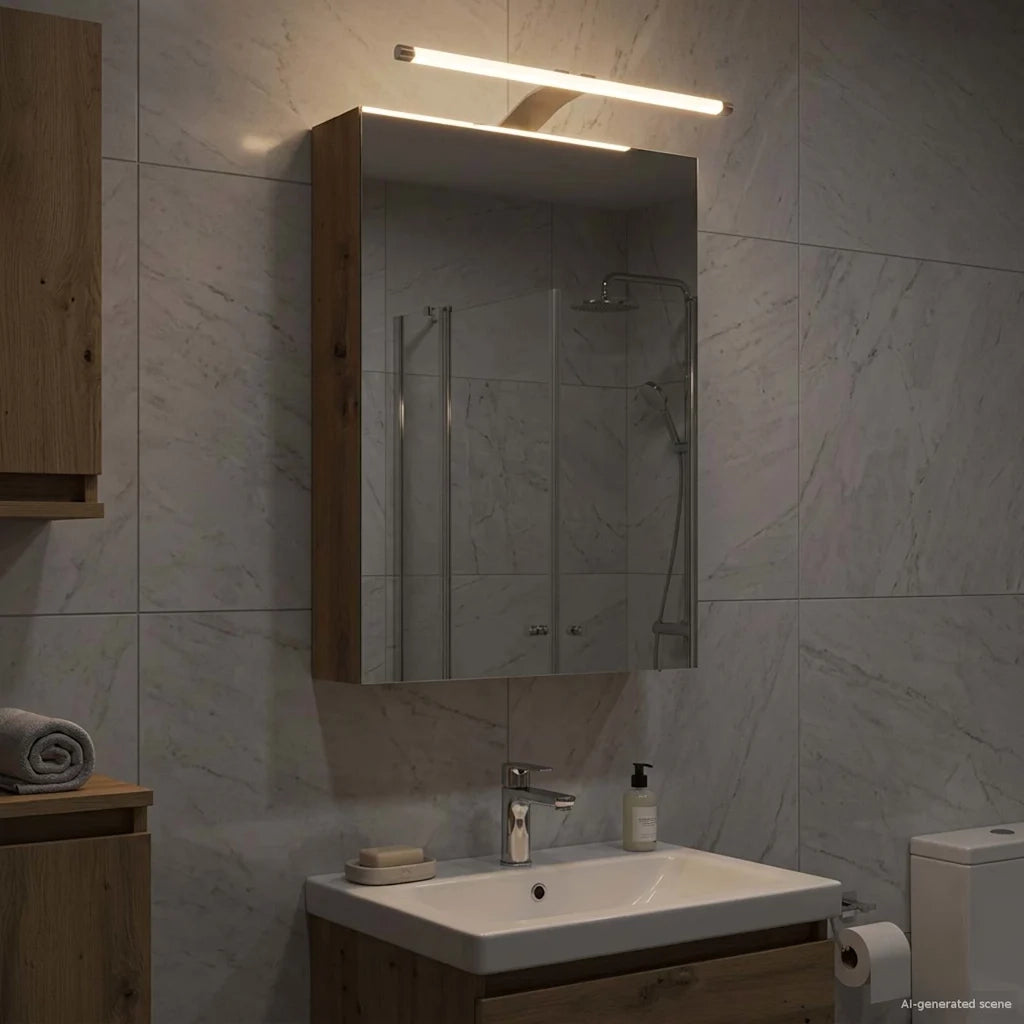 Mobiletto per specchio da bagno con porta Rovere Artigianale 889038