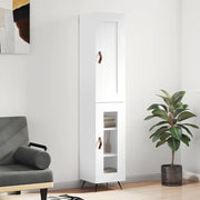 Credenza-Buffet-Armadio da cucina Bianca 34,5x34x180 cm in Legno Multistrato 892022